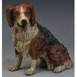 Austrian School, cold painted bronze, of a spaniel,