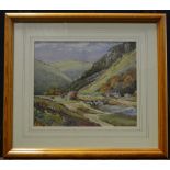 Michael Crawley (contemporary) Monsal Dale signed, watercolour,