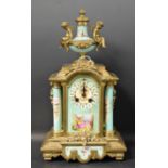 A large 19th century French mantel clock,