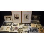 Photography - various photographs, albums and loose, 19th and early 20th century, studio portraits,