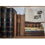 Books - a Victorian leather bound family Bible, another,