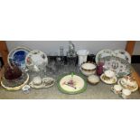 Ceramics and Glass - Royal Albert calendar plates; Victoria pattern part coffee set;