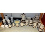 Ceramics - a Denby Potters Wheel part dinner and coffee service; a Queen Anne coffee service,