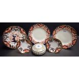 Ceramics - a Royal Crown Derby Imari 383 pattern shaped circular plate;