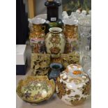 Oriental Items - a pair of Japanese export vases; a Chinese baluster vase;