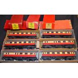 A Trix Twin Railways three Bogie coach Restaurant car; three Bogie coaches,