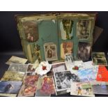 Postcards and Ephemera - an Edwardian postcard album, souvenir, topographica, comical cards, c.