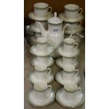 A Royal Doulton Berkshire part tea and coffee set for six comprising coffee pot, side plates,