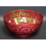 A Bernard Moore flambé lustre glazed bowl,