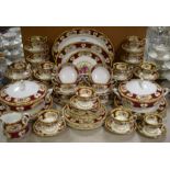 A Royal Albert Lady Hamilton part tea and dinner service, comprising dinner plates, side plates,