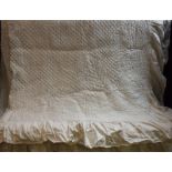 Textiles - a 19th century hand stitched Durham quilt
