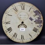 Local Interest - a longcase clock dial/face, Ben Smith of Alfreton,