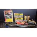 OO Gauge Trains - assorted track; buildings; platforms; speed controllers;