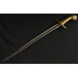 A 19th century pioneer's sword, 46cm fullered blade,