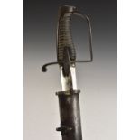 A British 1788 Light Cavalry Trooper's sword, 83.5cm blade, twin lagets, one marked B.