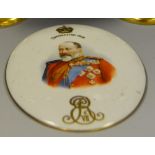 An Edward VII oval coronation Royal Doulton plaque.