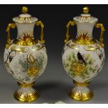 A pair of Royal Crown Derby Summer Solstice and Winter Solstice, printed mark, No.