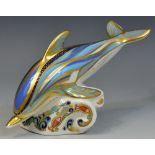 A Royal Crown Derby paperweight, Dolphin,