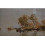 James Duffield Harding (1798 - 1863) Low Countries Riverscape watercolour,