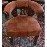 A Victorian library tub chair, c.