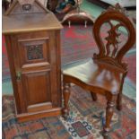 A Victorian mahogany hall chair, c.