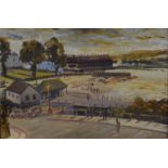 Walter Cristall (early 20th century) Swanage inscribed and titled in pencil to verso, oil on board,