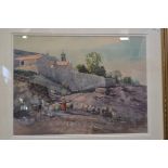 Michael Crawley Atacama, Chile signed, titled to verso, watercolour,