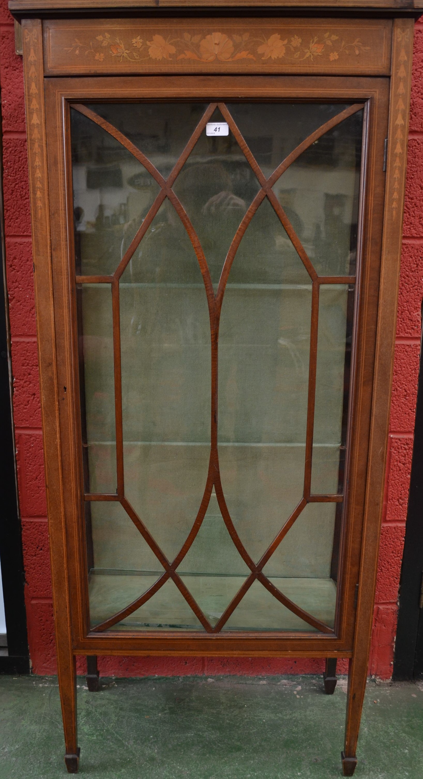 An Edwardian mahogany display cabinet, c.