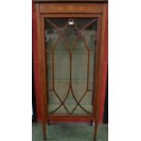 An Edwardian mahogany display cabinet, c.