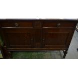 A 1930's oak sideboard