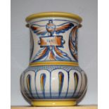 A Cantagalli maiolica baluster vase,