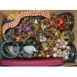 Costume jewellery - various necklaces, bracelets,