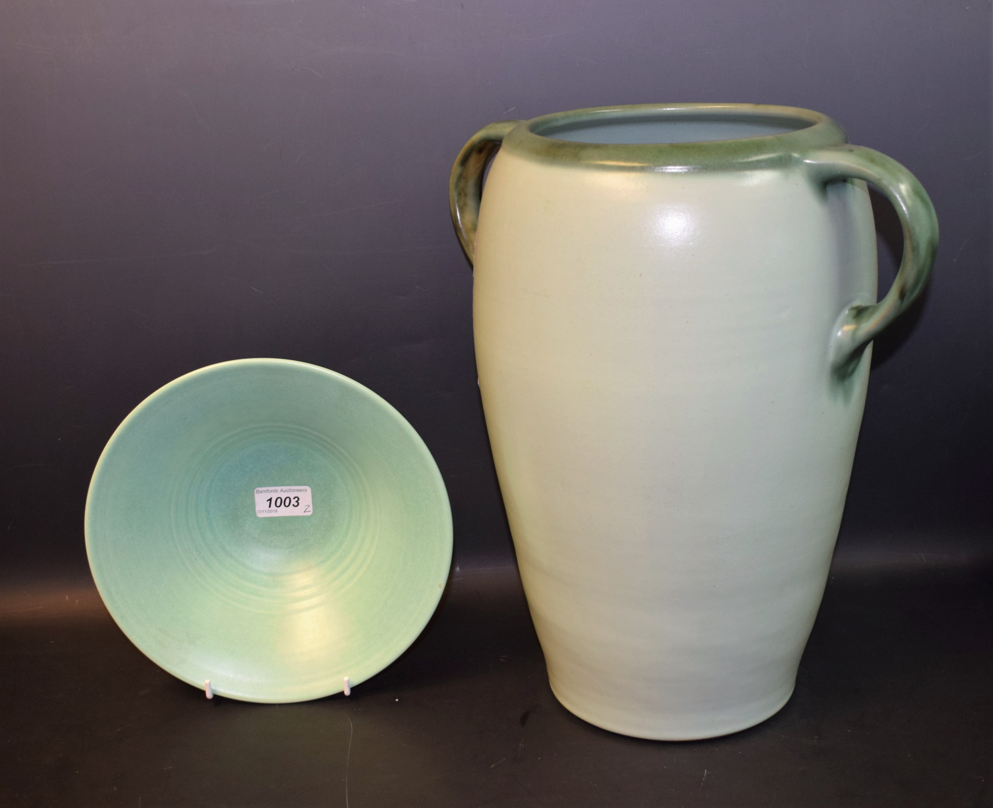 Ceramics - a large Bourne Denby amphora shaped vase,