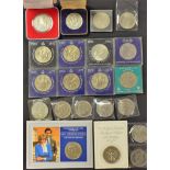 Coins - a collection of cupro-nickel UK crowns all unc.