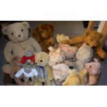 Teddy Bears - a Merrythought bear; others,