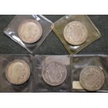 Coins - UK coinage, silver half crowns, Edward VII,