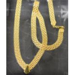 A 9ct gold mesh necklace, 7.