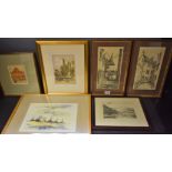 Pictures and Prints - Charles Gould, From The Roadside, signed, watercolour; Quebec,