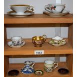 Continental Ceramics - a Herend cup and saucer; a Sevres floral cup; others,