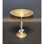 A Sterling silver tall footed dish, pierced edge,