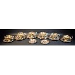 A Royal Crown Derby 1128 pattern set of six teacups, six saucers,