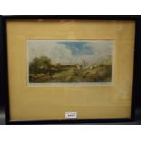 Birket Foster RWS, after, L Dupont, by, Children Playing, drypoint etching, signed in pencil,