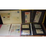 Stamps - five albums of stamps and postal history - country collections for Egypt, Germany, Poland,