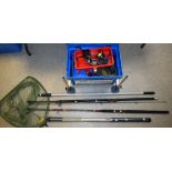 Fishing Equipment - a Shakespeare fishing box with Octoplus frame,