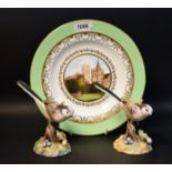 A pair of Royal Crown Derby bird models, Long Tailed Tits, signed,