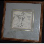 Attributed to Harry Becker Sheep Shearer pencil sketch, 10.