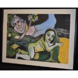 Denise Weston Two Nudes signed, dated 92, gouache,