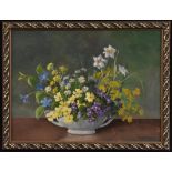 Clifford Nickson Spring Flowers in a Vase signed, oil on board, 33.