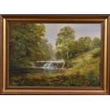 Barry Renshaw Lathkill Dale signed, oil on canvas,