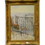 G.G.Romany (French School) Rue Du Calvaire oil on canvas, signed and framed.